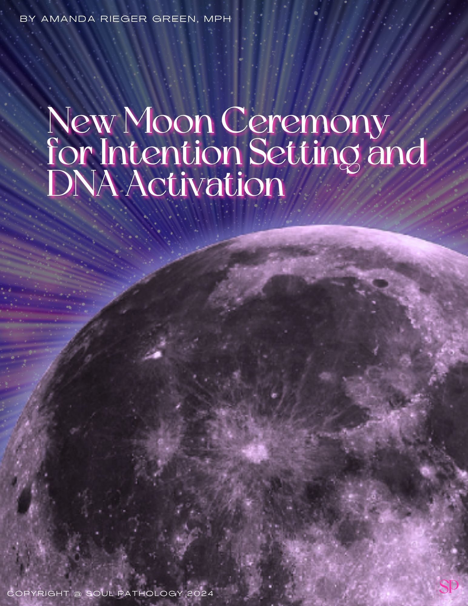 new moon ceremony for intention setting and dna activation guide cover page